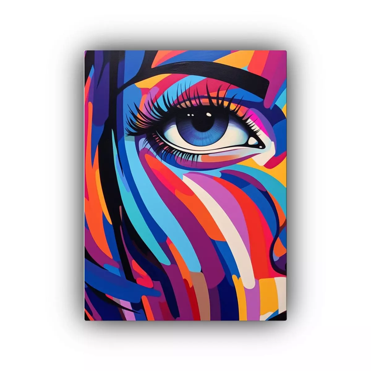 Pintura Mural Horizontal Simétrica De Una Mujer 50x65cm-0