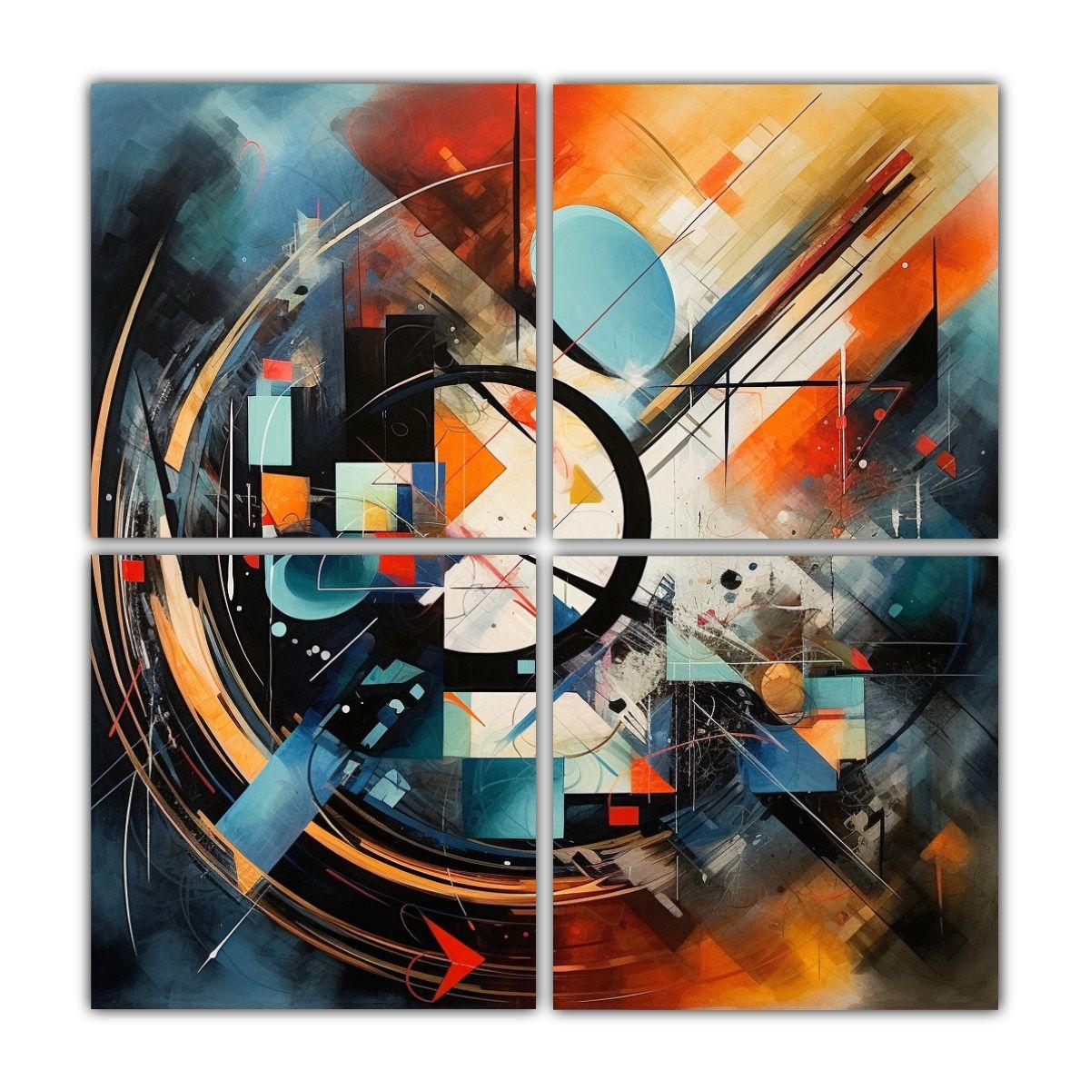 4 Composiciones Visuales Espectaculares: 60x60 Cm-0