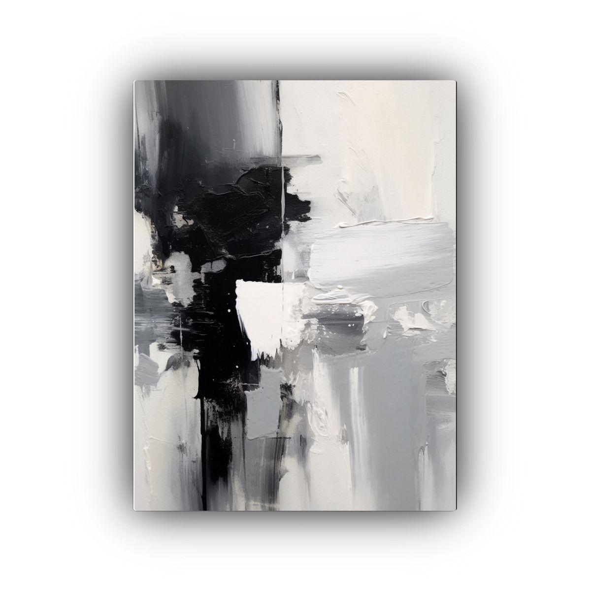 Cuadro De Inspiración En Blanco Y Negro Con Asa 50x65cm-0