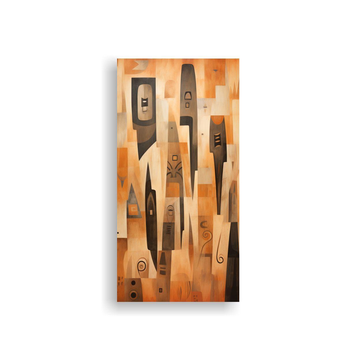 Pintura De Pared Abstracta Con Colores Luminosos: 50x100cm-0
