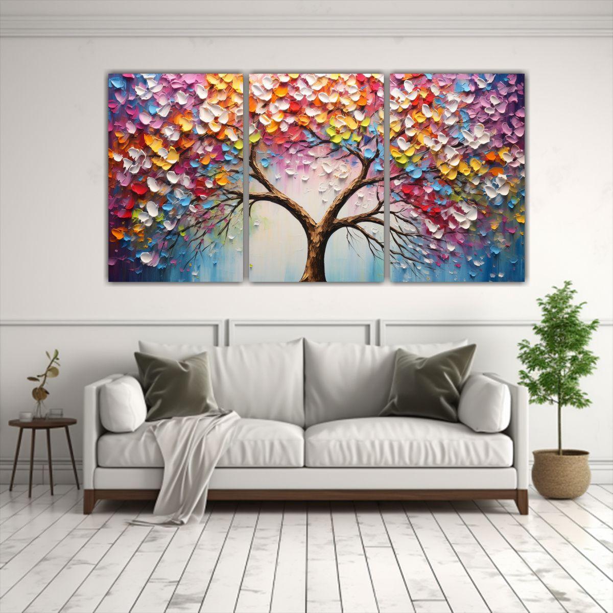Pintura En Bastidor Con Movimiento Y Equilibrio 60x30 Cm-2