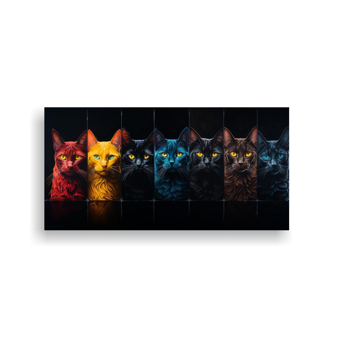 Pinturas Decorativas De Estilo Gatos Con Ojos 160x80 Cm-0