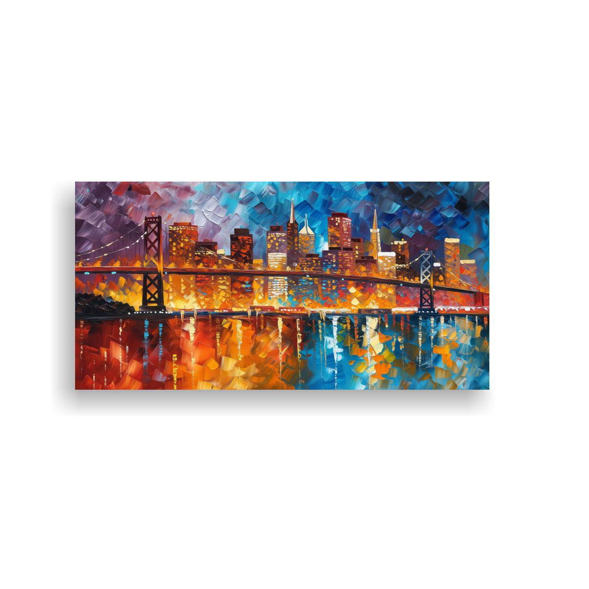 Pintura Impresa Belleza Natural San Francisco Y 100x50cm-0