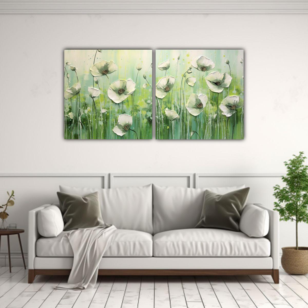 Cuadro Decorativo Estilo Hogar Con Amapolas 160x80 Cm-2
