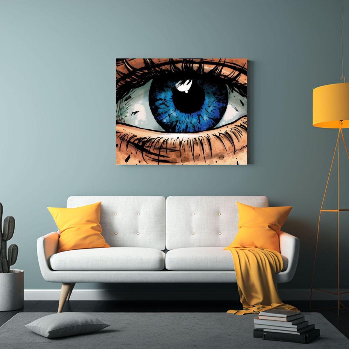 Novela Gráfica De Dios Con Elegancia En Lienzo Moderno. 65x50cm-2