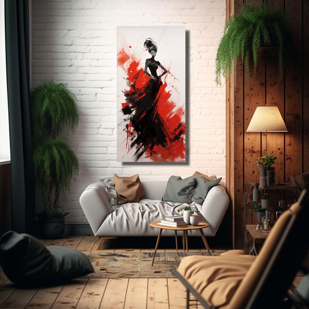 Cuadro Decorativo De Intensa Energía Cinética 70x140cm-2