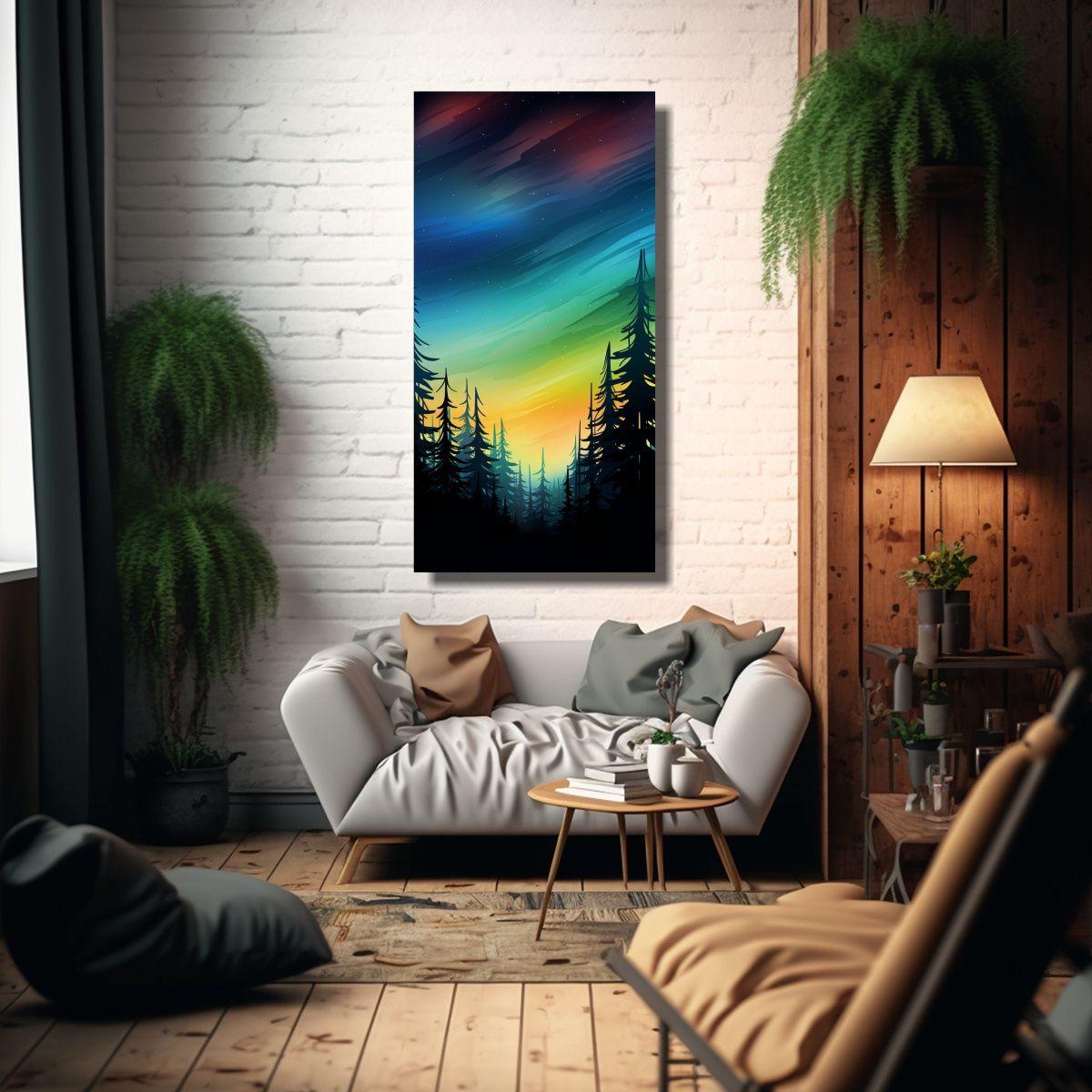 Pintura Decorativa Composición Vanguardia 70x140cm-2