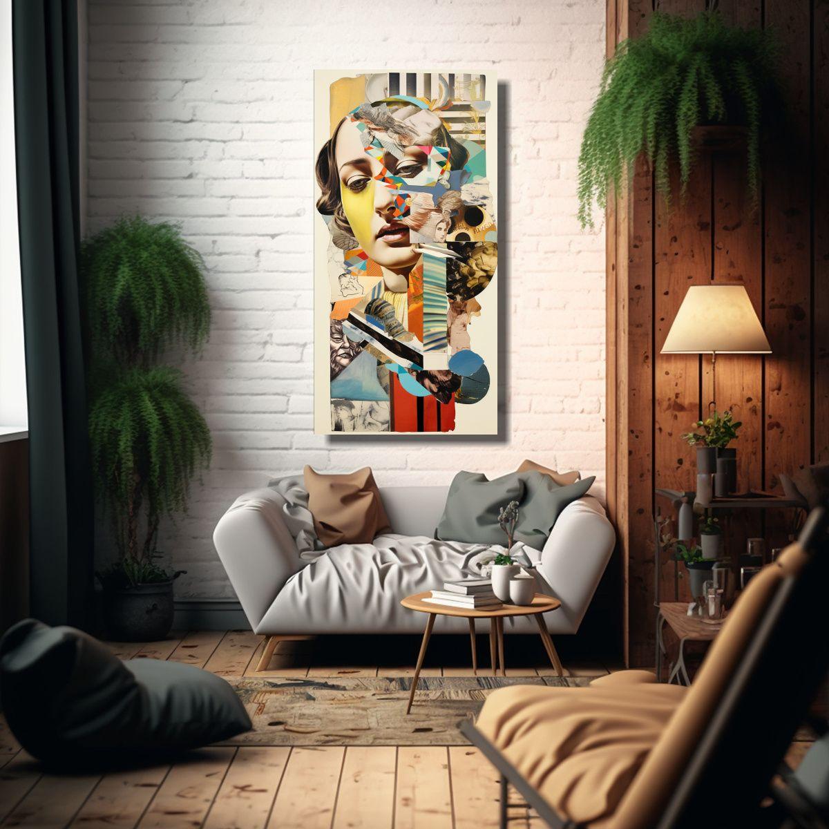 Pintura Decorativa En Lienzo De Alta Calidad: 20x40cm-2