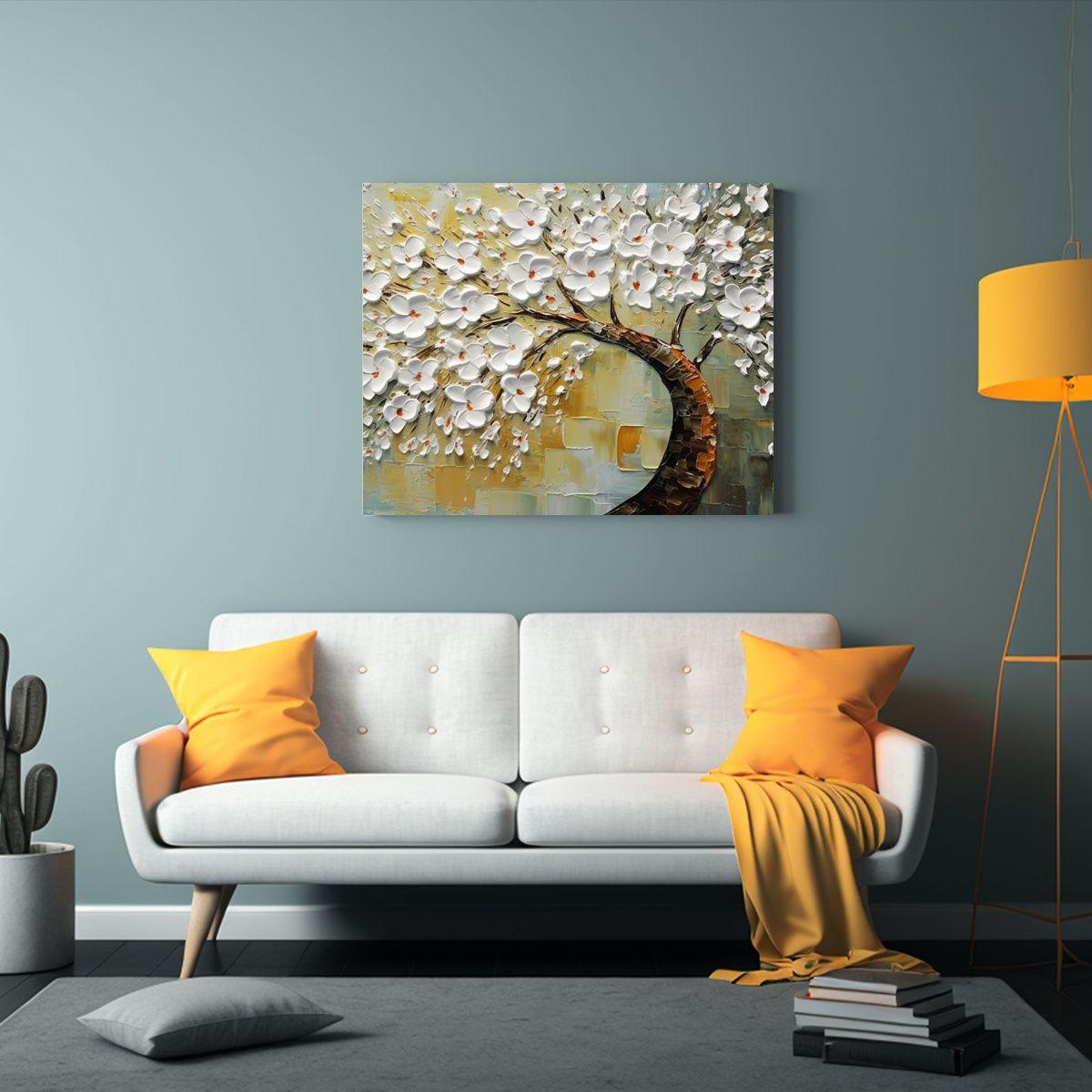 Pintura Contemporánea En Lienzo Con Textura Y Paleta De Col 50x40cm-2