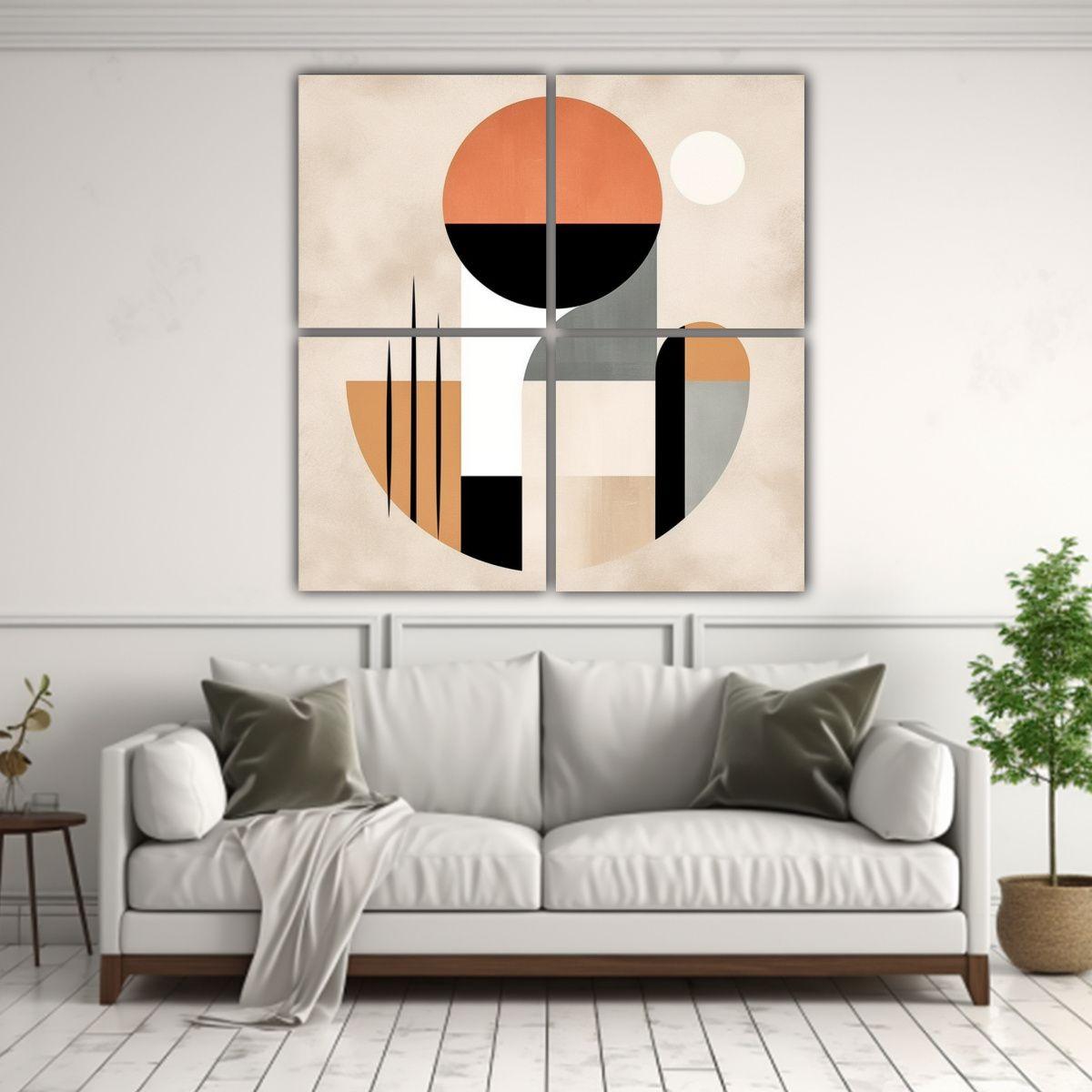 Arte De Pared Abstracto Minimalista Luminoso Y 200x200 Cm-2