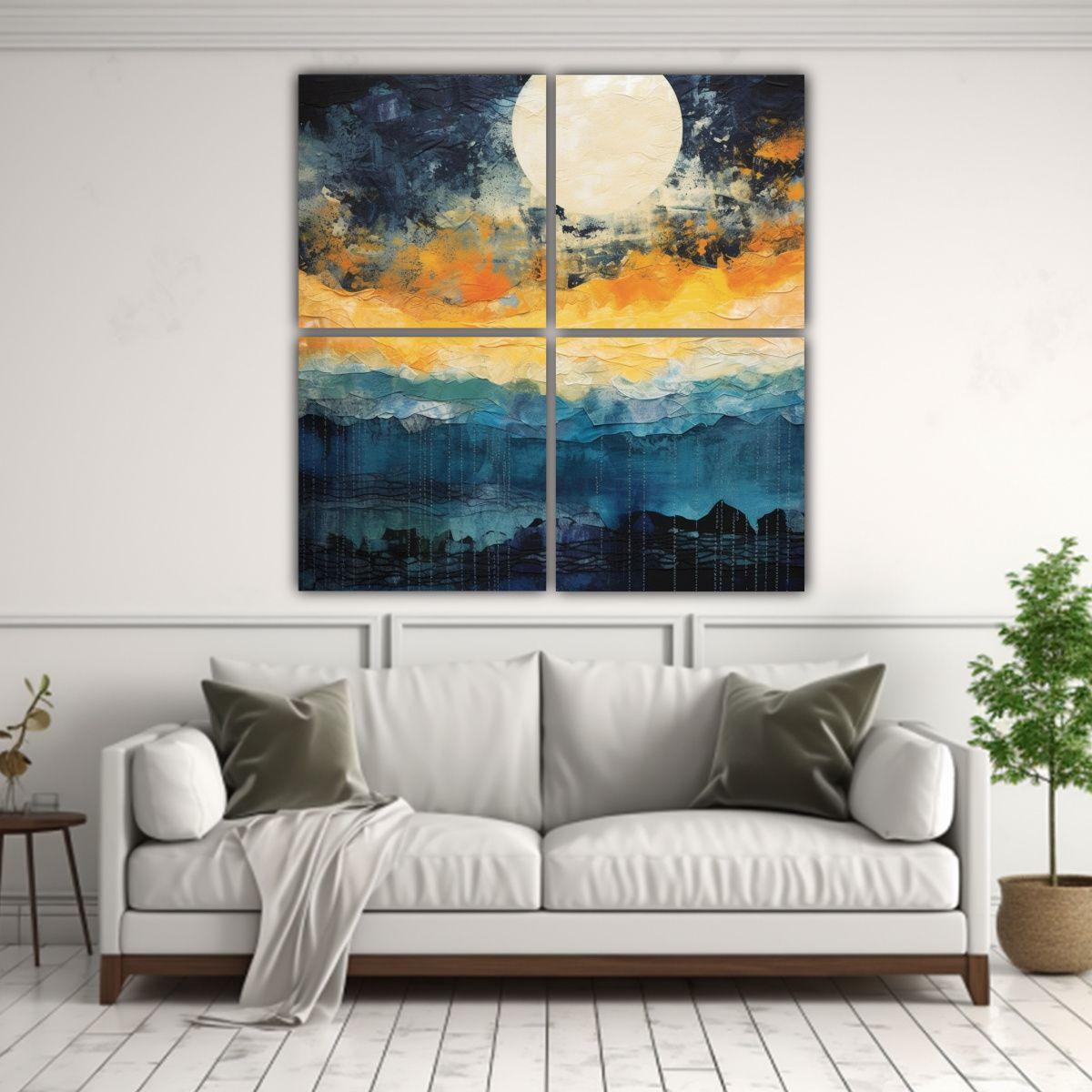 Abstracto Arte Pared Moderno Captura La Esencia 120x120 Cm-2