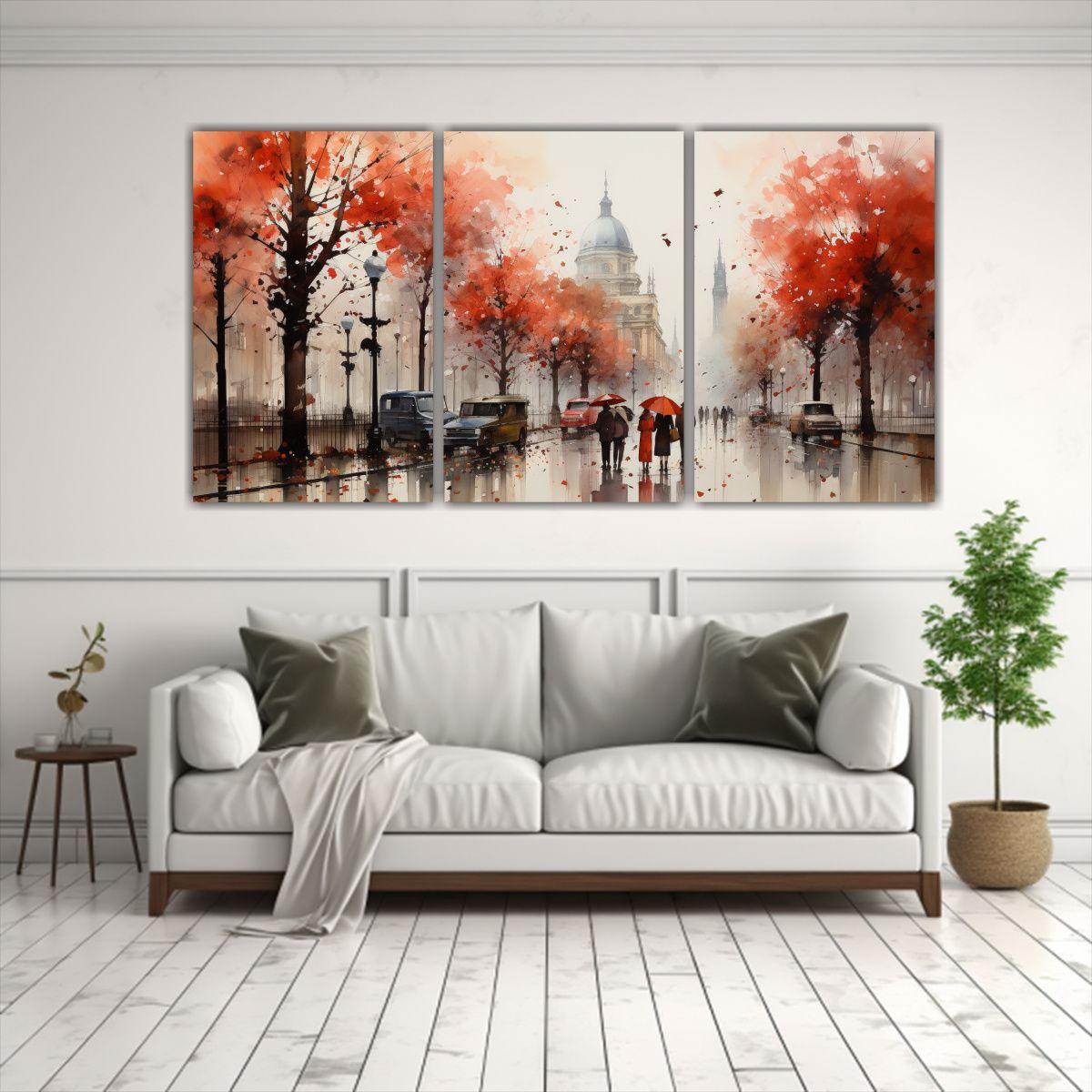 Lienzos Conceptual Estrellados Gente Caminando 150x75 Cm-2