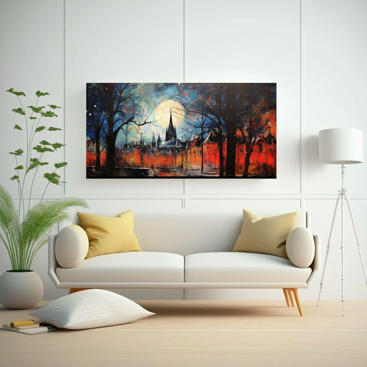 Paisaje Copenhagen Resistente Vanguardia, Belleza 80x40cm-2