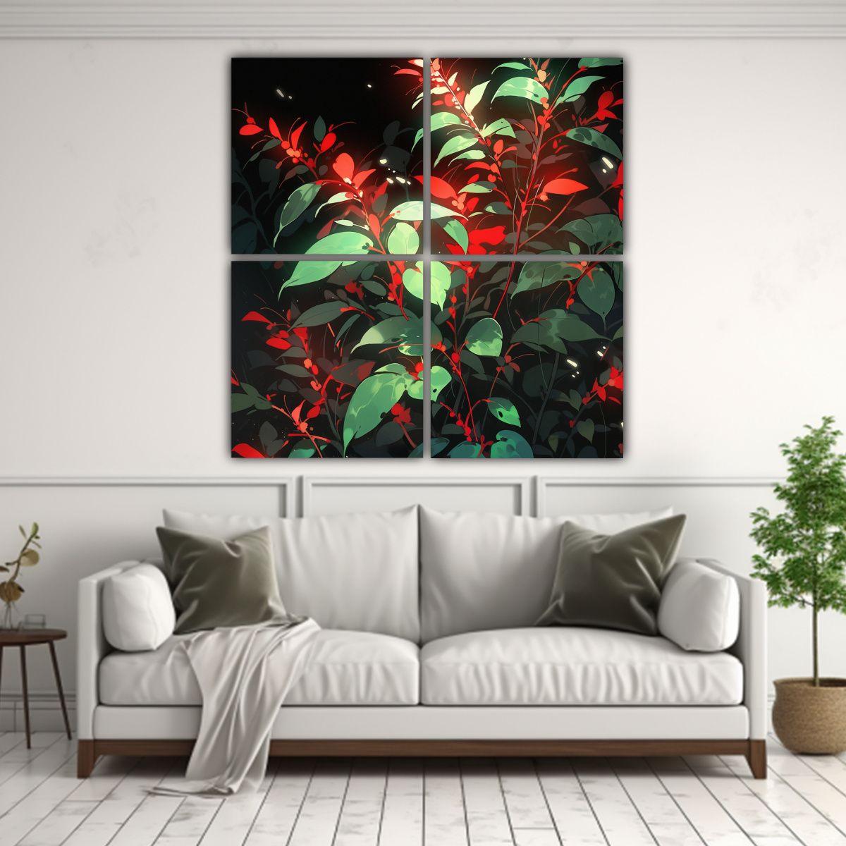 Cuatro Pinturas De Decoración Vintage Para 180x180 Cm-2