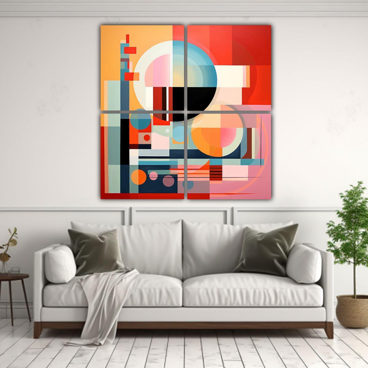 Cuadros Abstractos En Bastidor Con Movimiento, 40x40 Cm-2