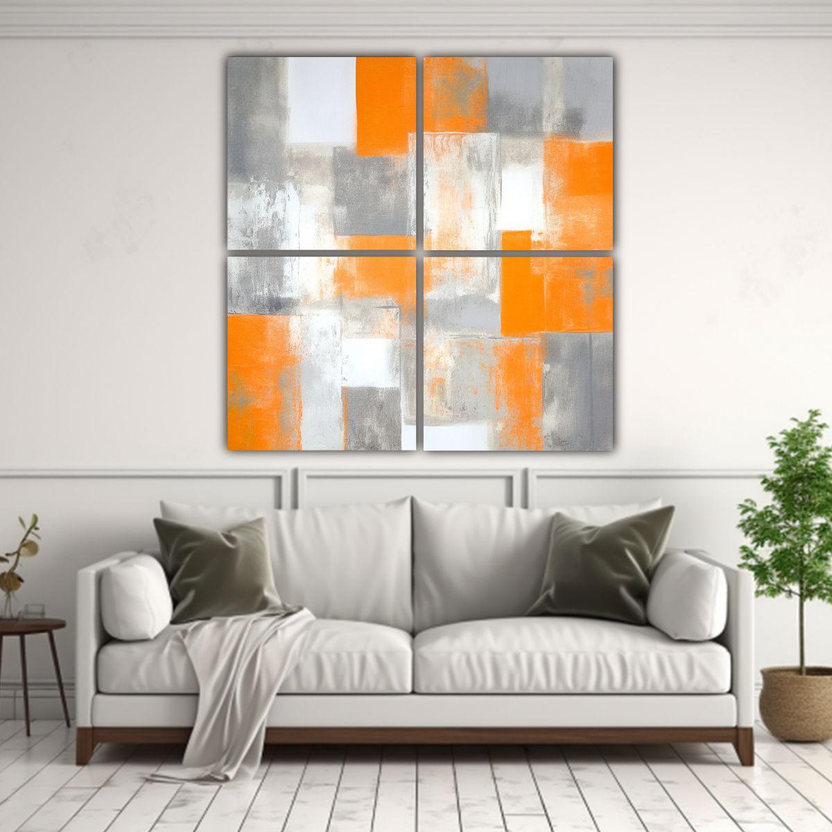 Cuadriptico Fotografia Espacio Pintura Abstracta 180x180 Cm-2