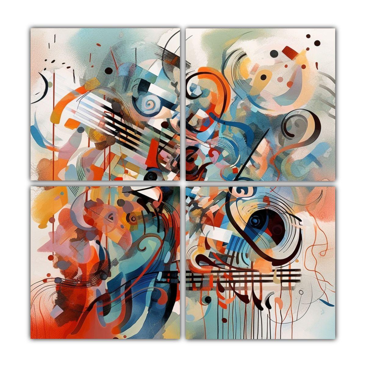 Cuadros Abstractos De Música WhipSmart 100x100 Cm-0