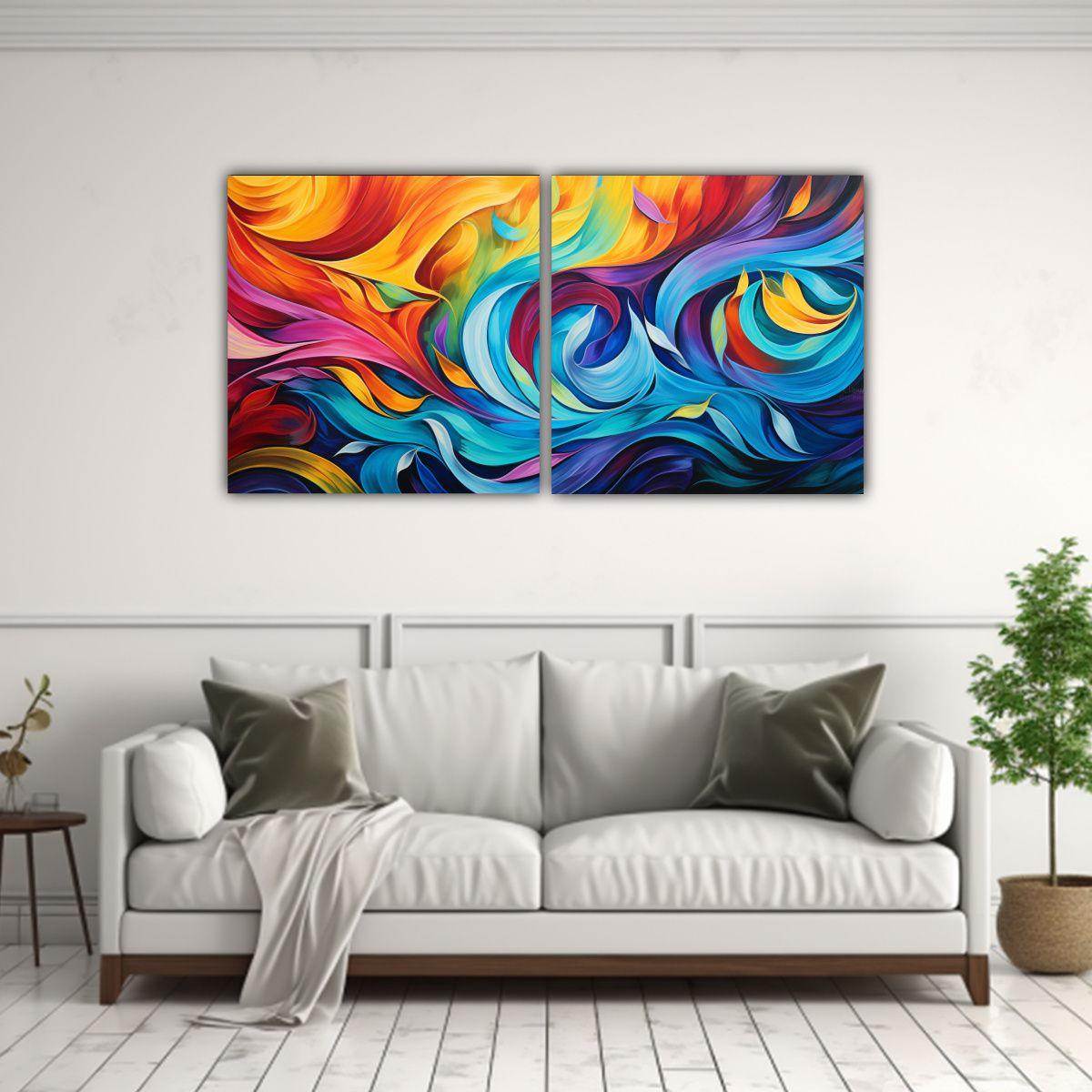 Pinturas Decorativas Con Patrones Abstractos 120x60 Cm-2