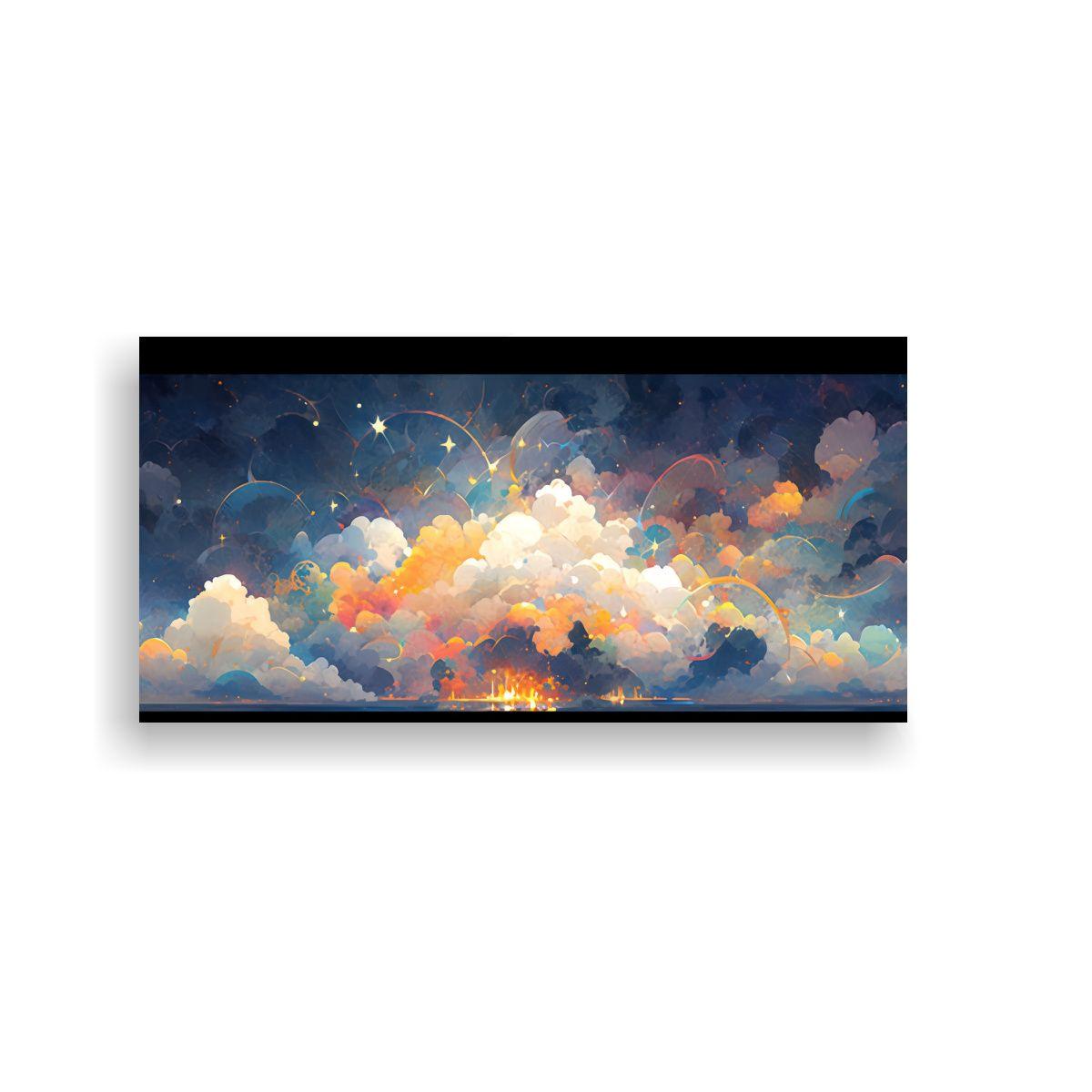 Pinturas Decorativas De Impacto Visual: Noche 80x40cm-0