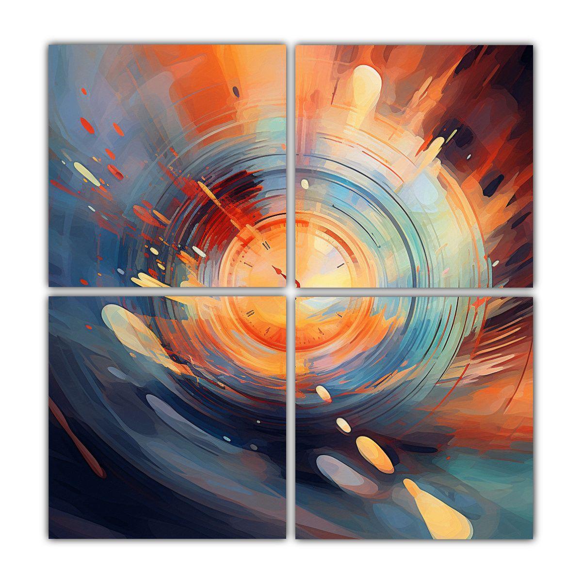 Obra Maestra Abstracta Con Herramientas Digitales 80x80 Cm-0
