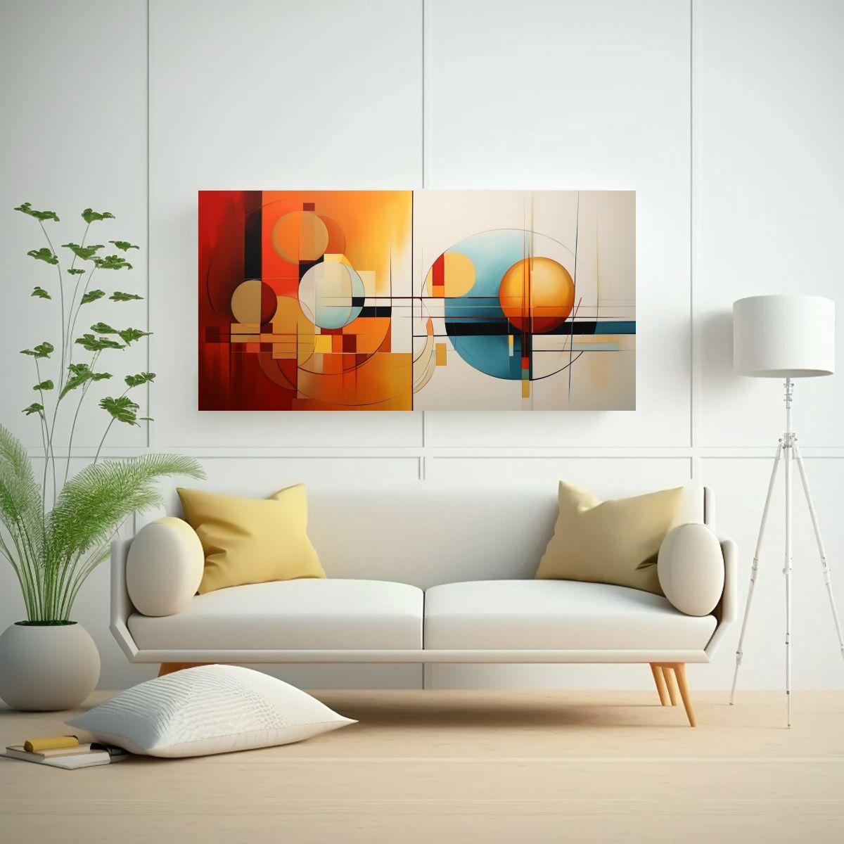 Cuadros Abstractos Simples Para Decoración Con 160x80 Cm-2