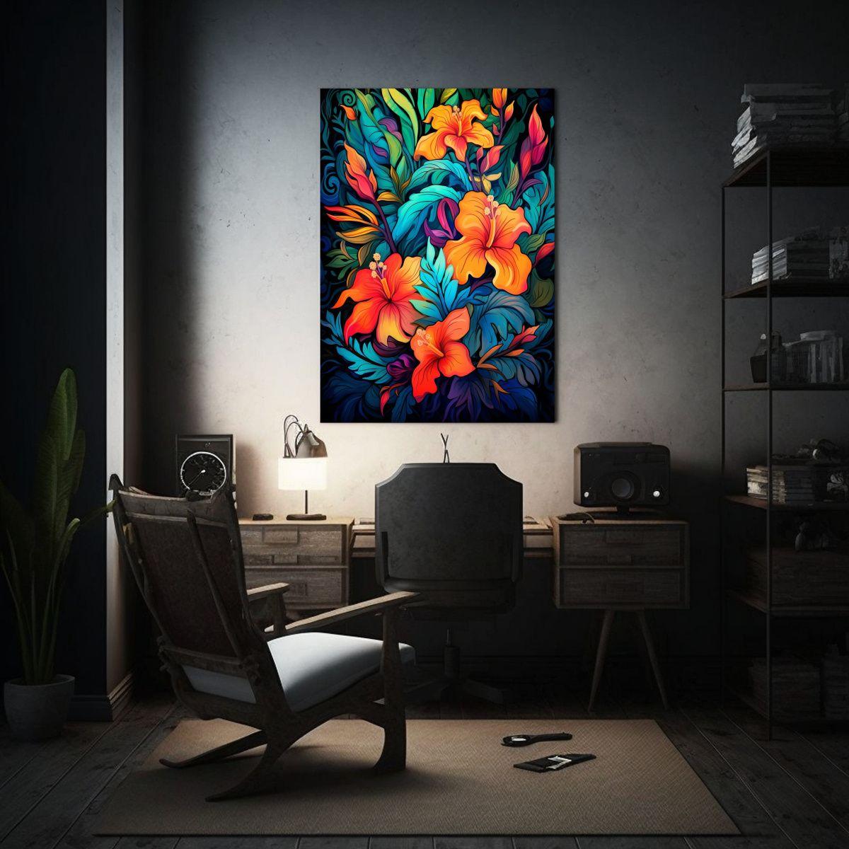 Cuadro Movimiento Exposición Flores Tropicales 20x30cm-2
