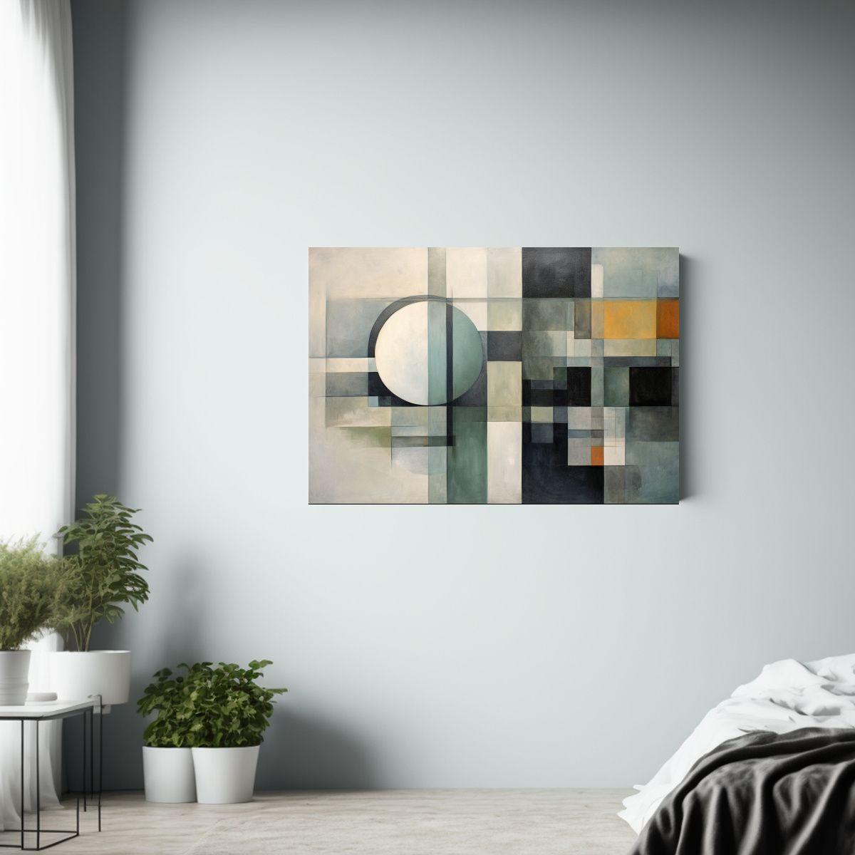 Cuadro Abstracto Minimalista Con Formas Geométricas 60x40cm-2