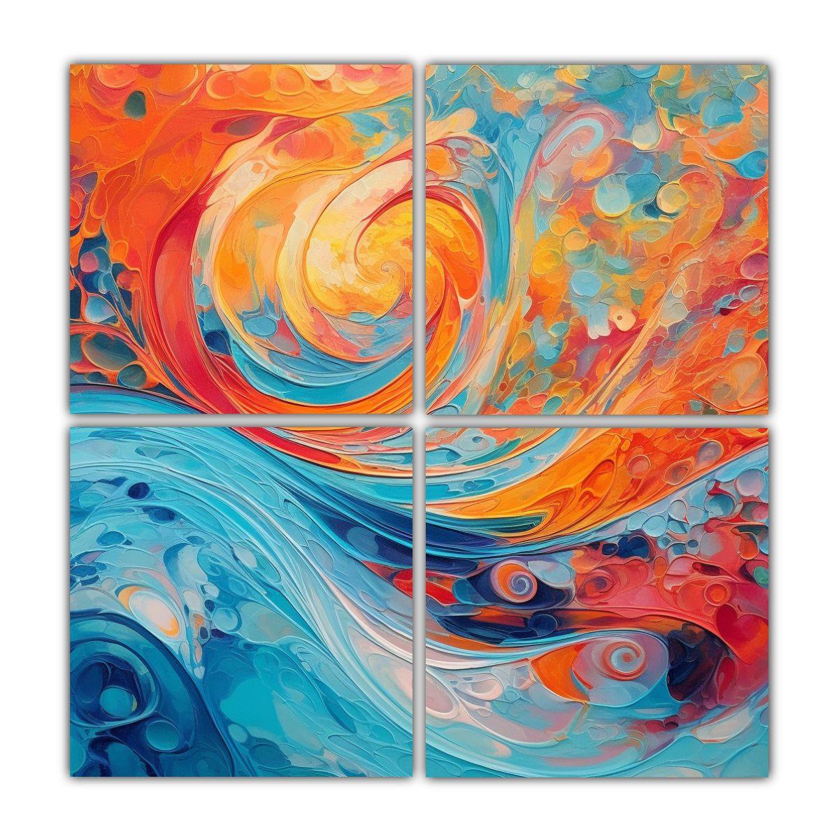 Pintura Abstracta De Escenario Con Colores 180x180 Cm-0