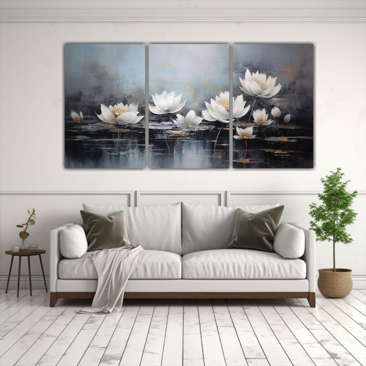 Pintura En Lienzo Estilo Tres Artes Tema Belleza: 120x60 Cm-2
