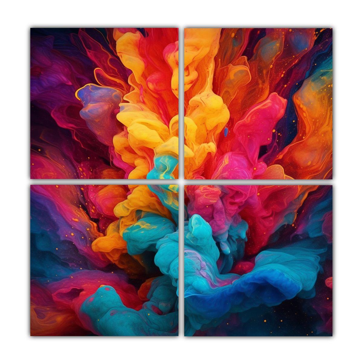 Pinturas Decorativas: Composiciones Abstractas 160x160 Cm-0
