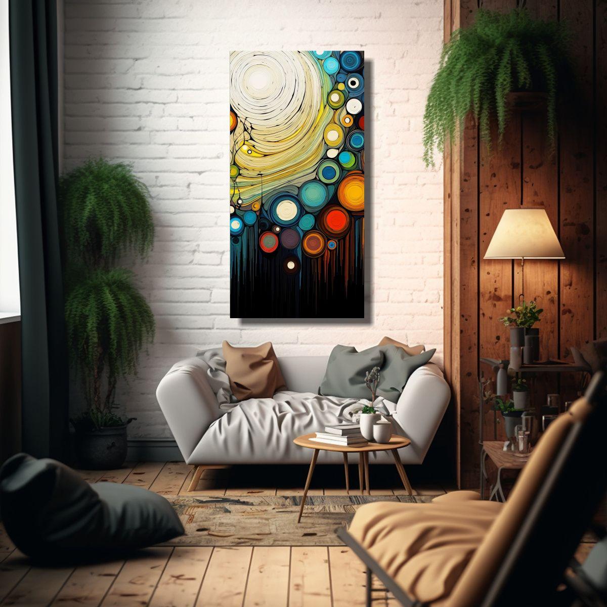 Pintura Decorativa Mural Estilo Paisaje Hermoso 80x160cm-2