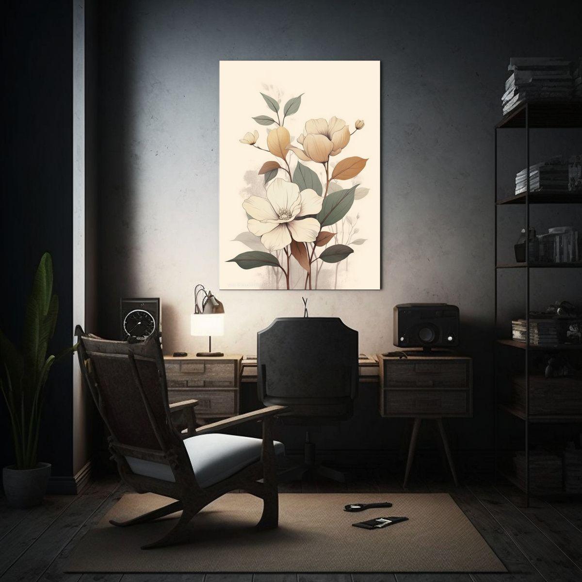 Cuadro De Detalles Botánicos Adorables Y Sutiles 30x40cm-2