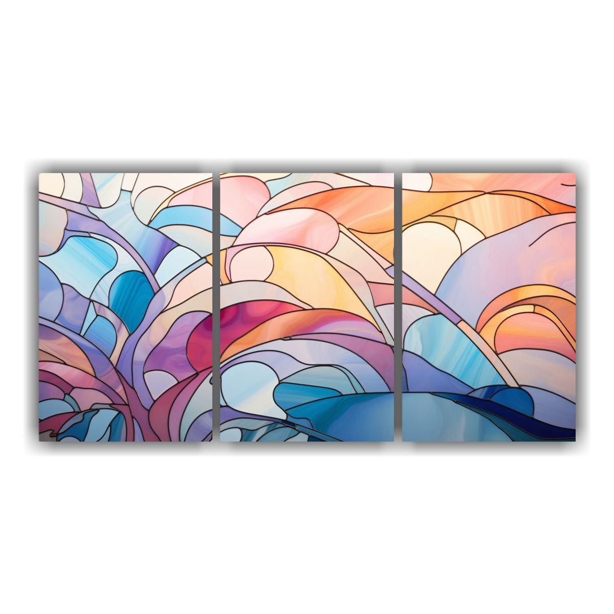 Pinturas De Pared Estilo Abstracto De Vidrieras 150x75 Cm-0