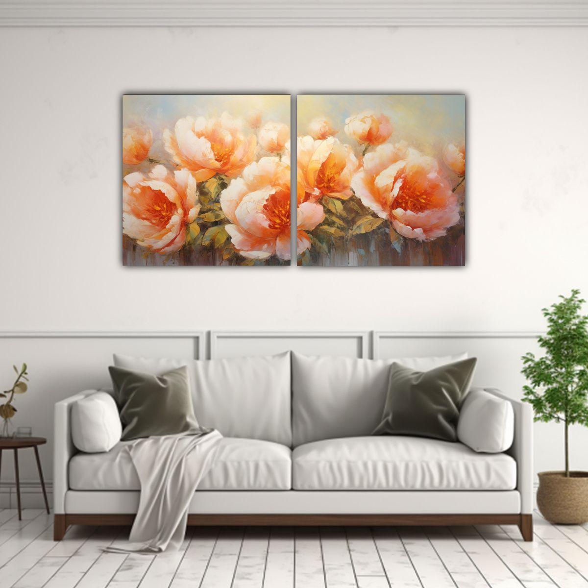 Pintura En Lienzo Estilo Dos Telas En Bastidor 60x30 Cm-2