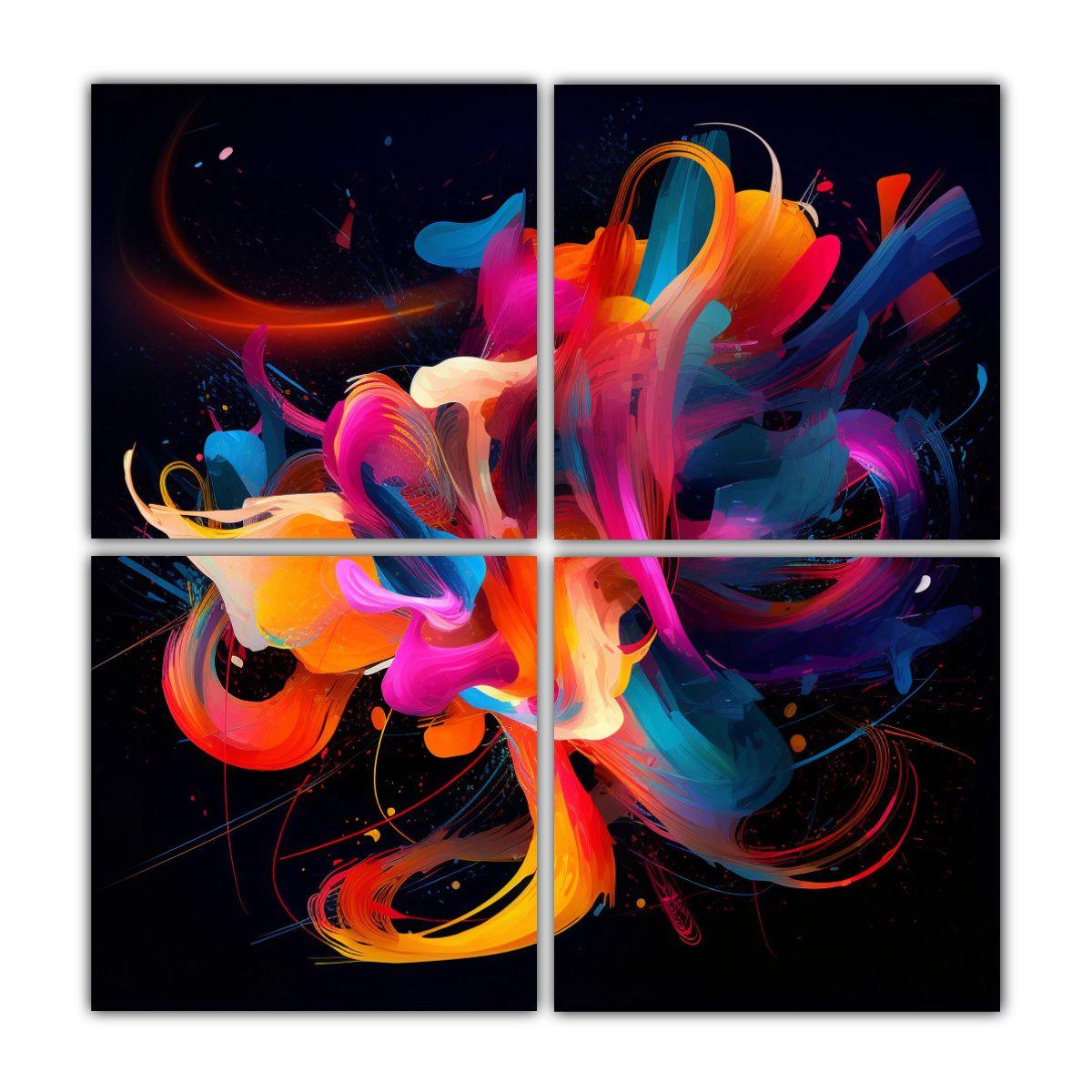 Pinturas Abstractas Duraderas Llenas De Colores 200x200 Cm-0