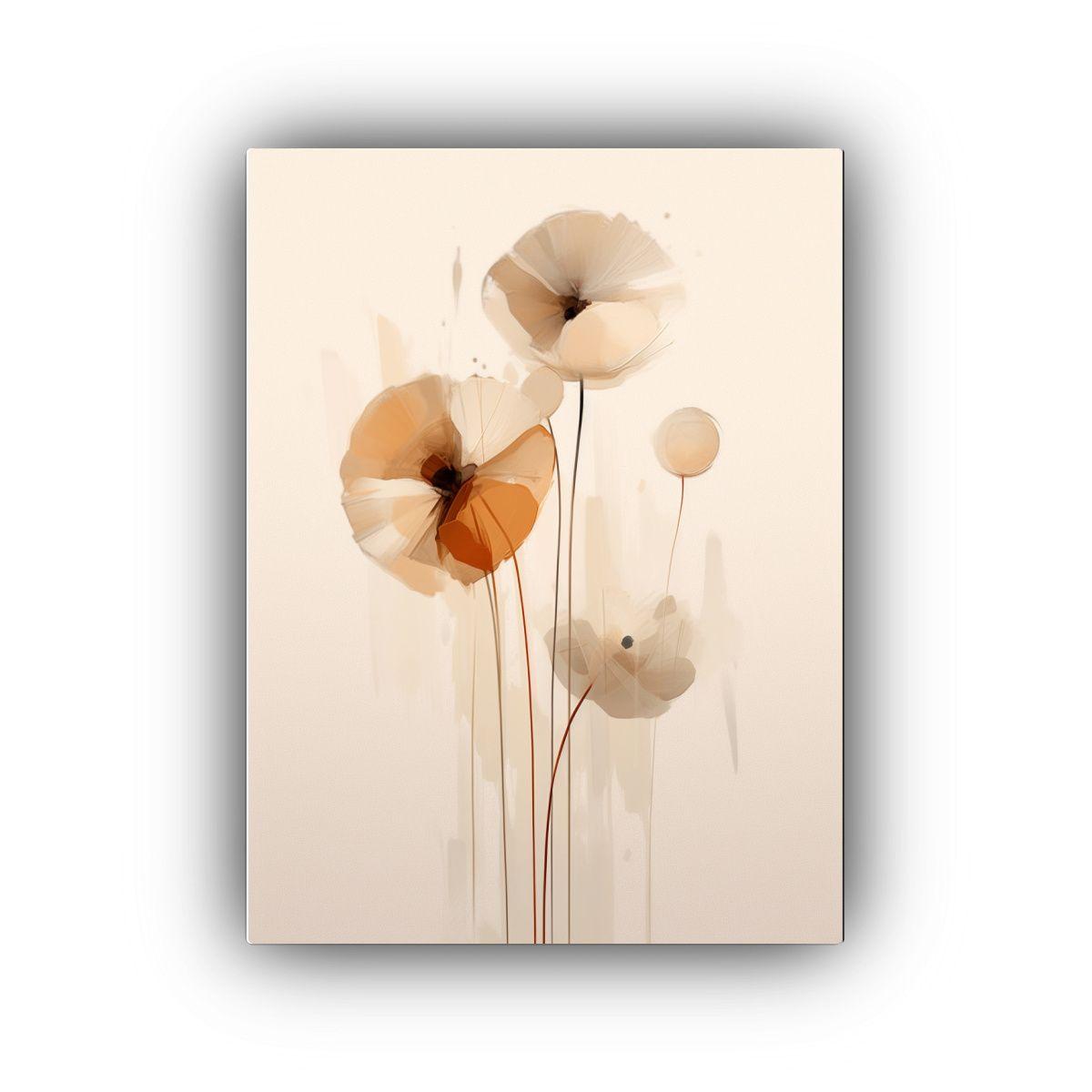 Pintura En Lienzo Floral Estilo Contemporáneo 80x120cm-0