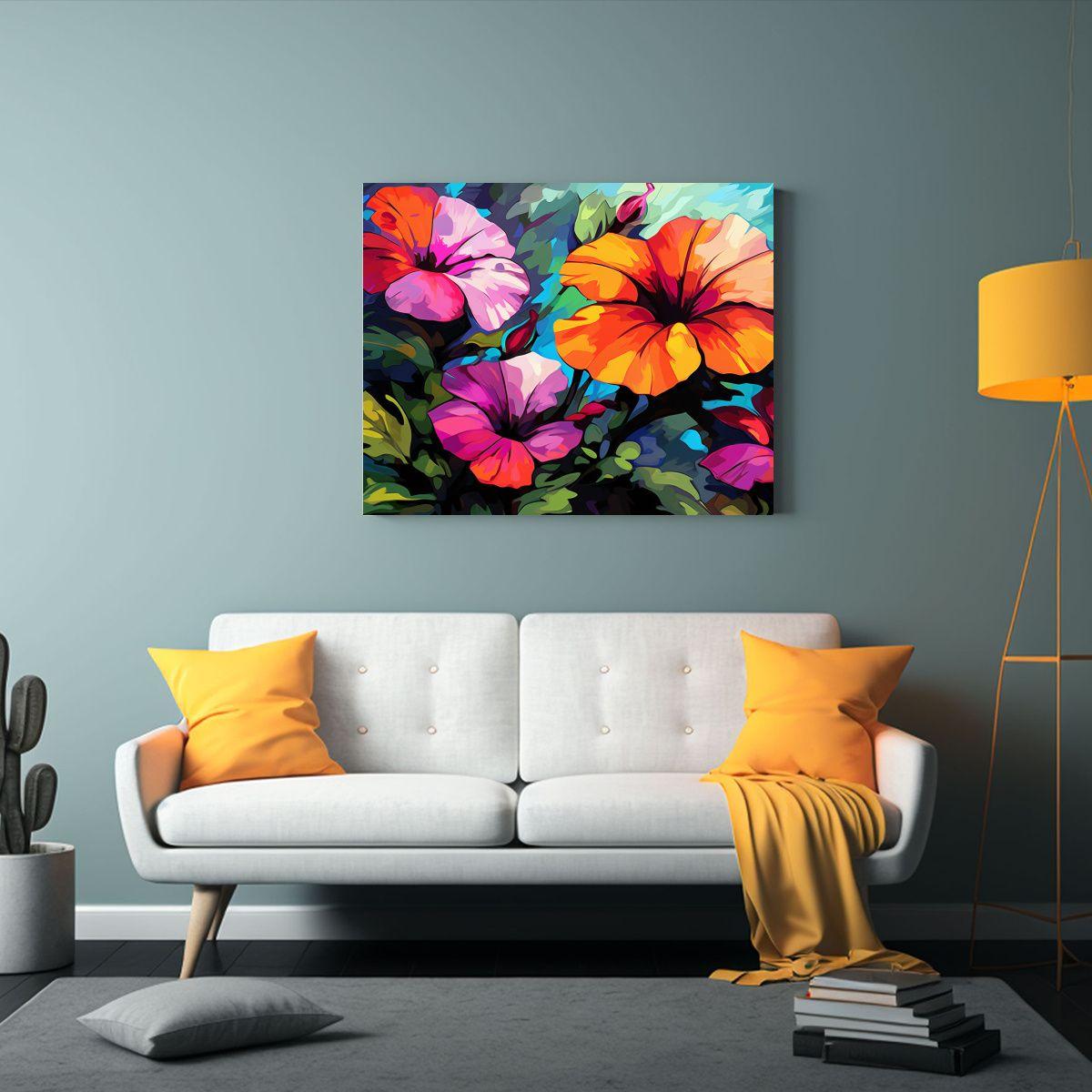 Cuadros Tema Escenario Stepanyan Petunias Arte Pop Arte Flor 30x20cm-2