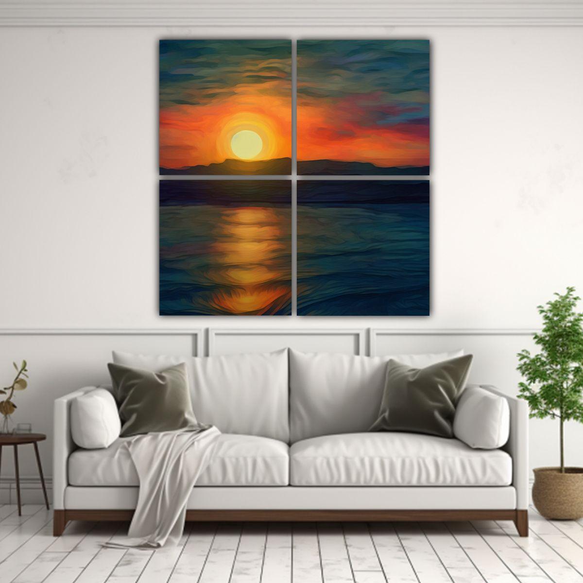 Cuadro Abstracto De Belleza Natural Estilo 160x160 Cm-2