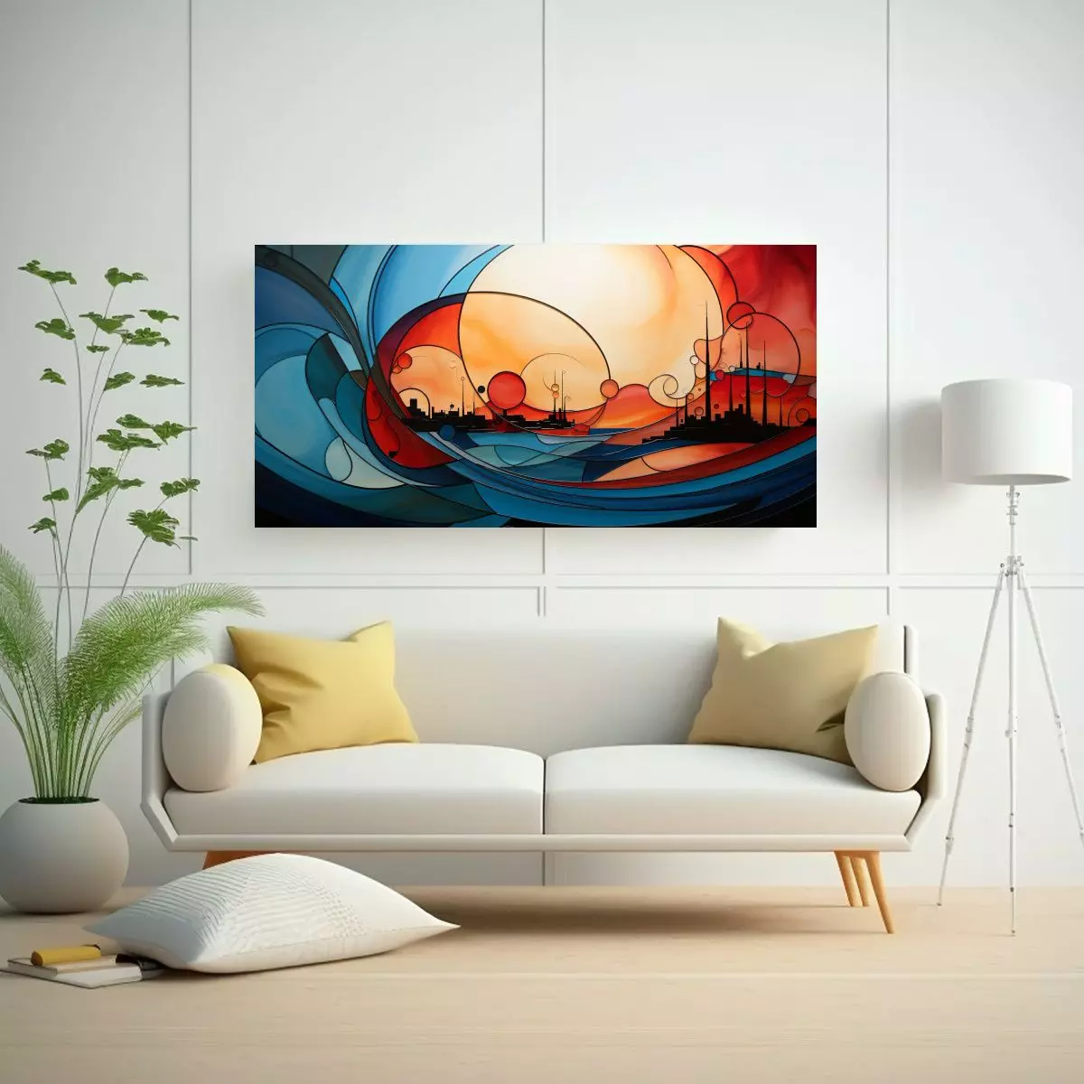 Obra Maestra Abstracta Estilo Jan Munro 120x60 Cm-2