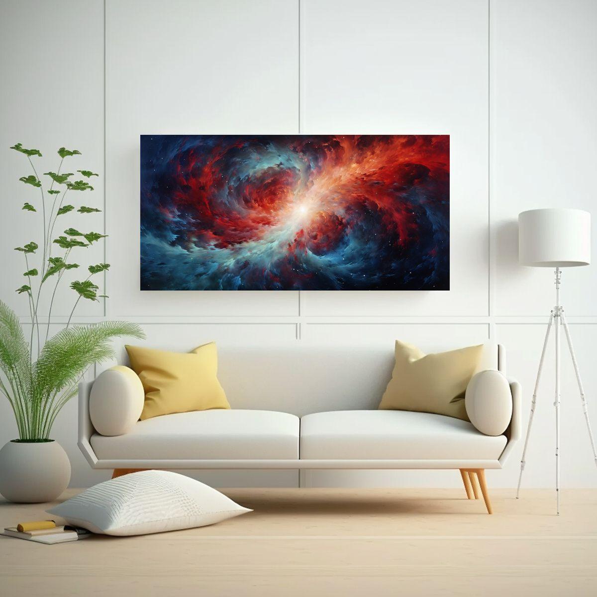 Pinturas Decorativas Abstractas De Galaxias 40x20cm-2