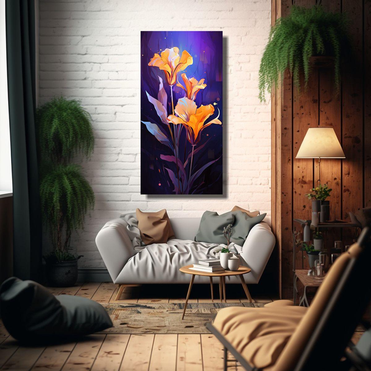 Cuadro Decorativo Lienzo Diseño Interiores, 20x40cm-2