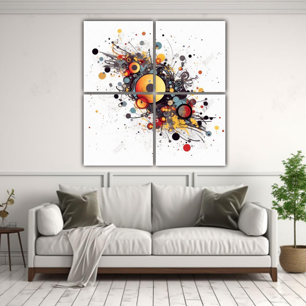 Cuadro De Arte De Pared Expresiva 4342847723 En 80x80 Cm-2