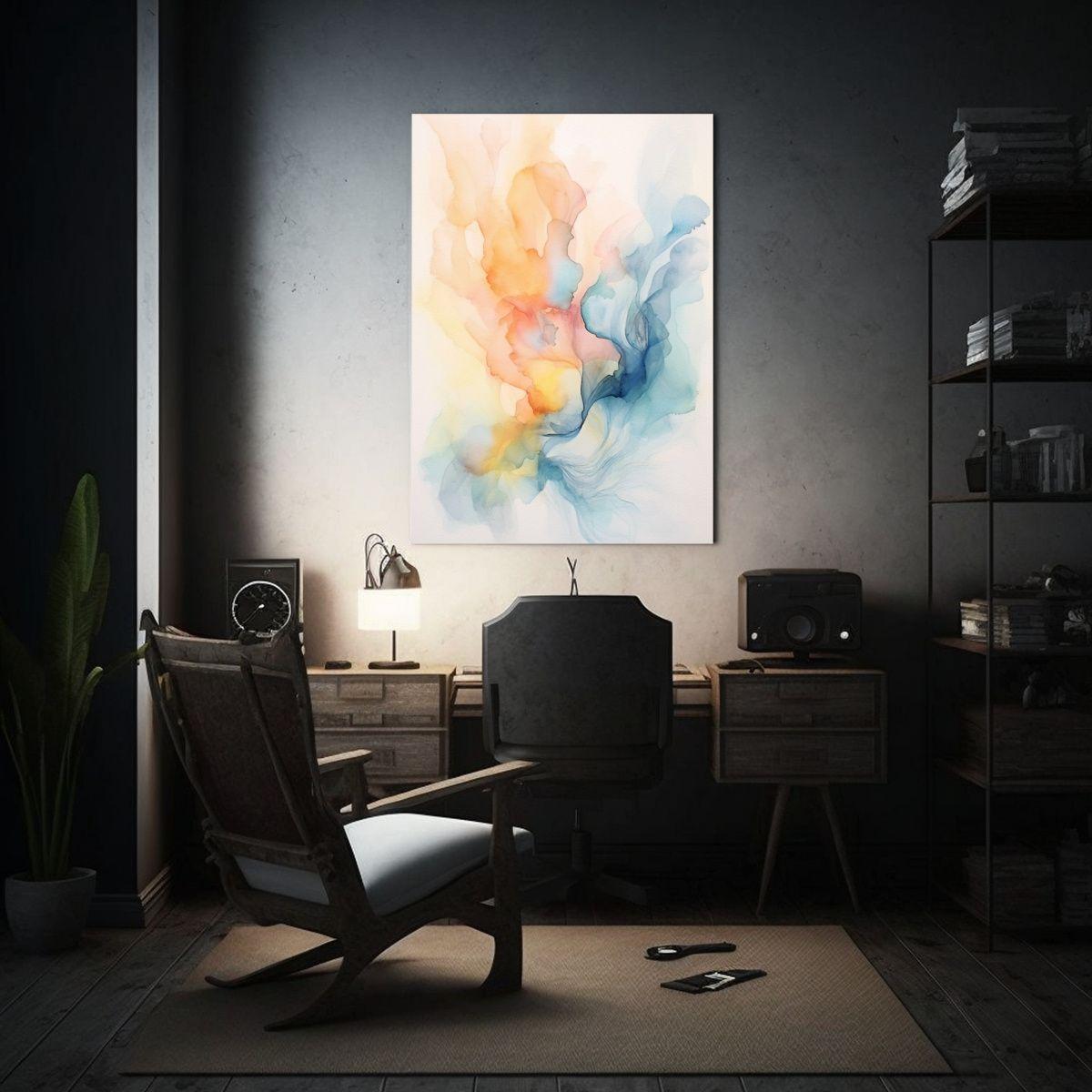 Cuadro Originalidad Concepto: Abstracto Acuarela 80x120cm-2
