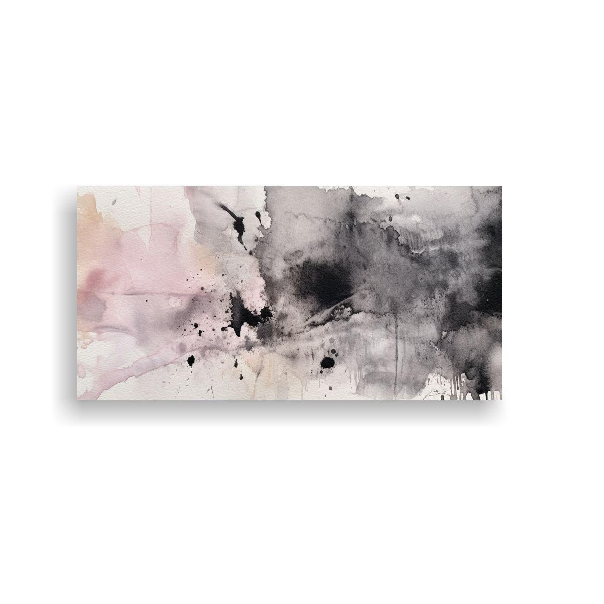 Textura De Acuarela Gris Y Malva Con Composición 140x70 Cm-0