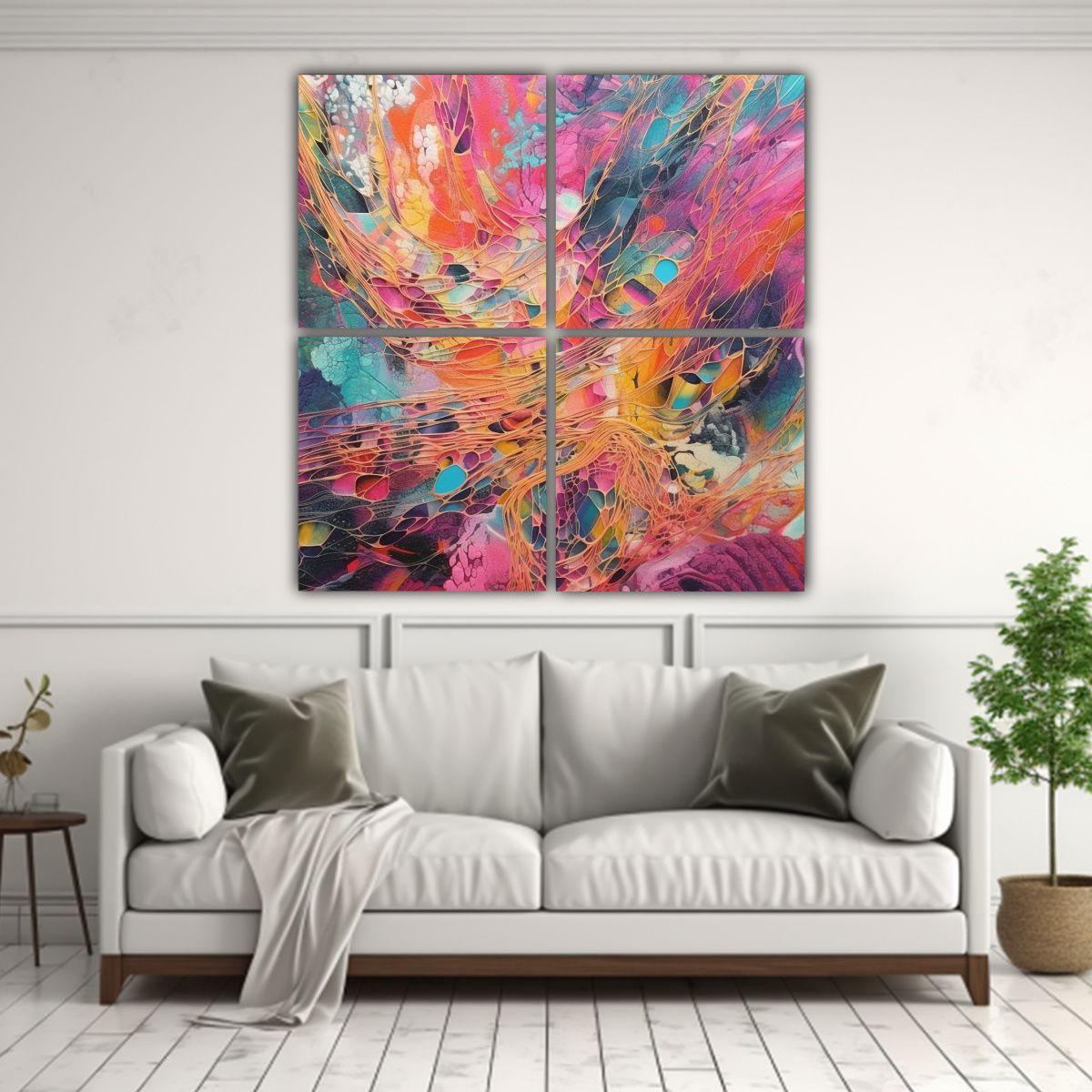 Cuadro Abstracto De Alta Calidad Con Detalles 60x60 Cm-2