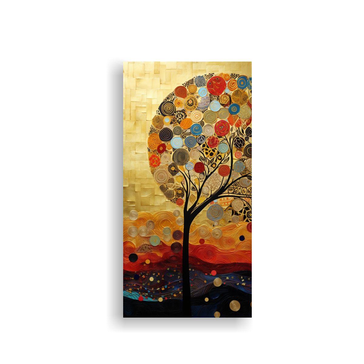 Cuadro De Inspiración Clásica Con árbol En 30x60cm-0