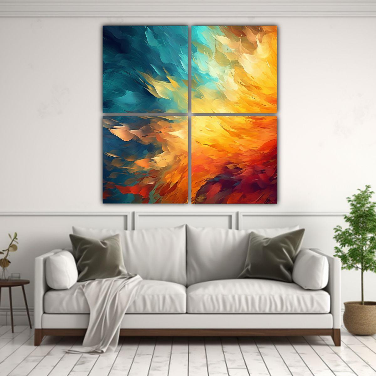 Cuatro Composiciones De Concepto Elegante Fondo 40x40 Cm-2