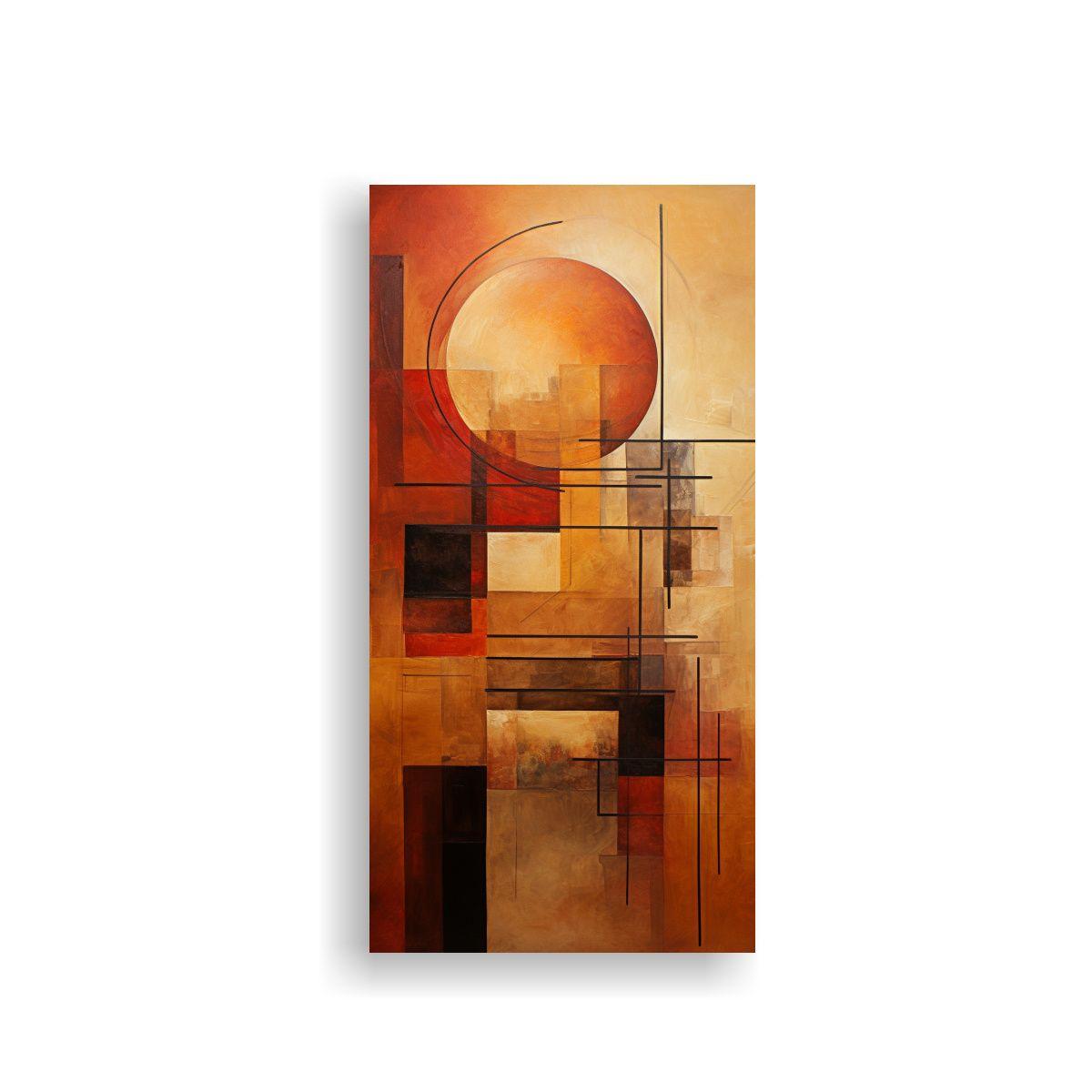 Cuadro Abstracto Naturaleza Viva En Bastidor 30x60cm-0