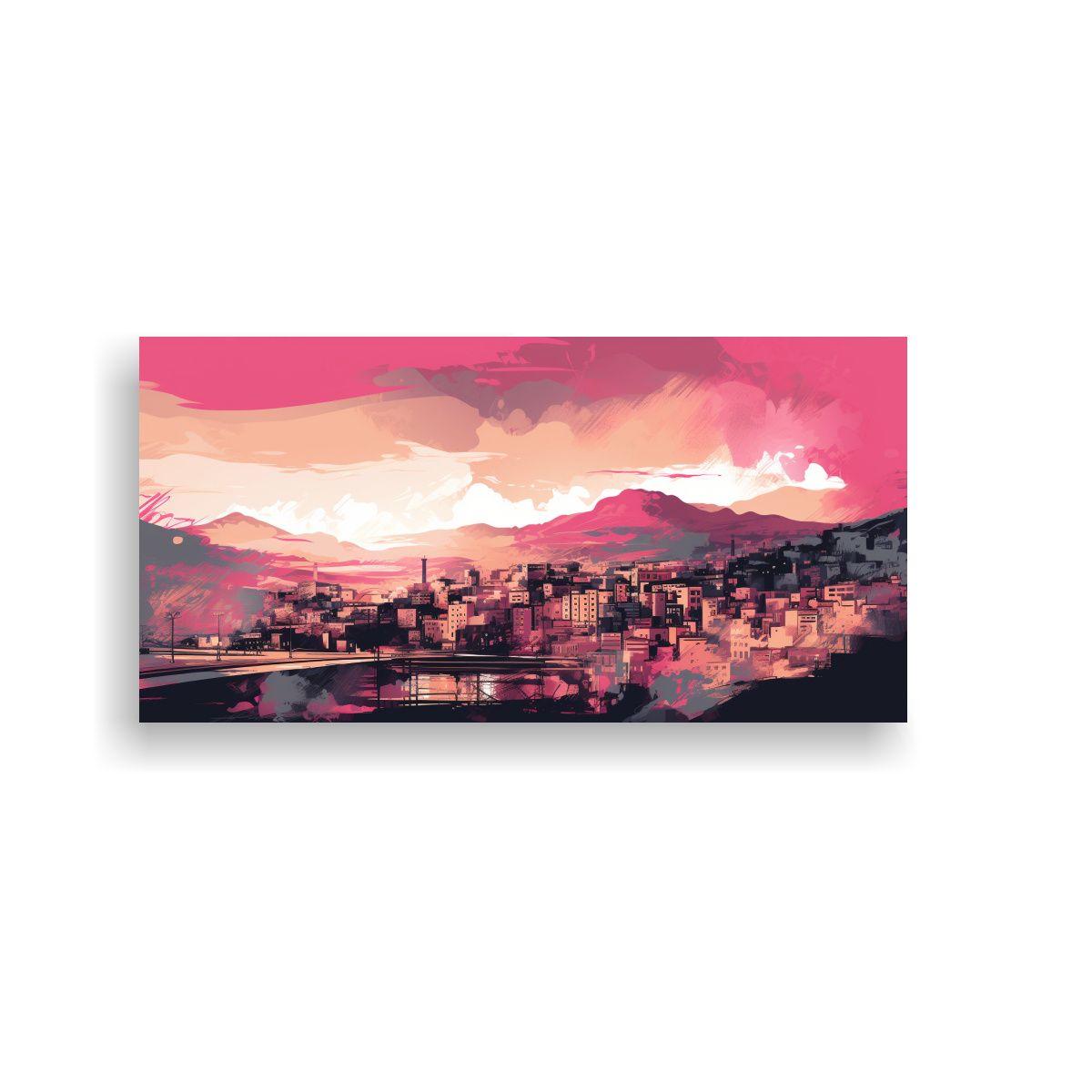 Cuadro Abstracto En Bastidor Santiago Chile: Marr 100x50cm-0