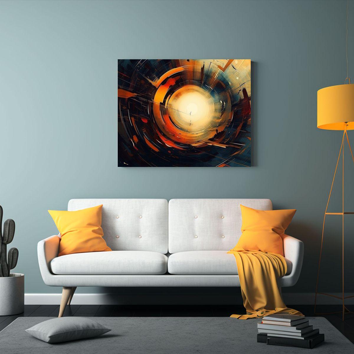 Cuadro Abstracto Profundo Para Decoración De 120x80cm-2